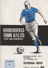 Huddersfield Town v Rotherham United  14-Oct-1967