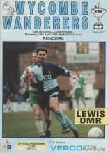 Wycombe Wanderers v Runcorn 15-Apr-1993