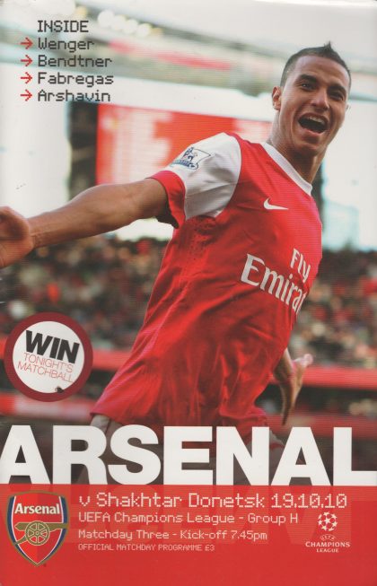 Arsenal v Shakhtar Donetsk 19-Oct-2010