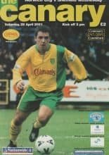 Norwich City v Sheffield Wednesday 28-Apr-2001