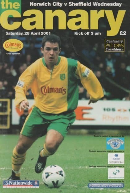Norwich City v Sheffield Wednesday 28-Apr-2001