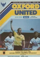 Oxford United v Sheffield Wednesday 31-Aug-1985