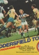 Huddersfield Town v Sheffield Wednesday 09-Oct-1984