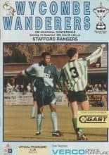 Wycombe Wanderers v Stafford Rangers 07-Nov-1992