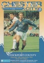 Chester City v Stockport County 19-Sep-1992
