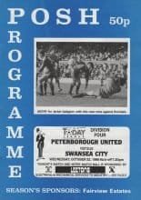 Peterborough United v Swansea City  22-Oct-1986