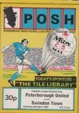 Peterborough United v Swindon Town 09-Apr-1983