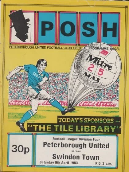 Peterborough United v Swindon Town 09-Apr-1983