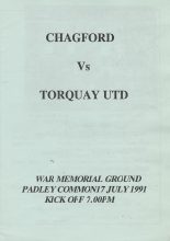 Chagford v Torquay United 17-Jul-1991