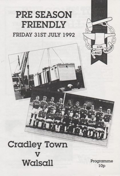 Cradley Town v Walsall  31-Jul-1992