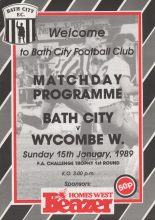 Bath City v Wycombe Wanderers 15-Jan-1989
