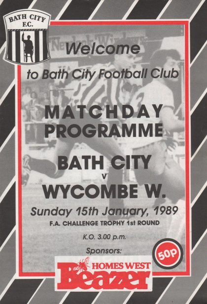 Bath City v Wycombe Wanderers 15-Jan-1989
