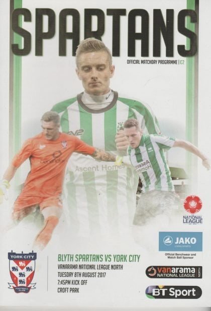 Blyth Spartans v York City 08-Aug-2017
