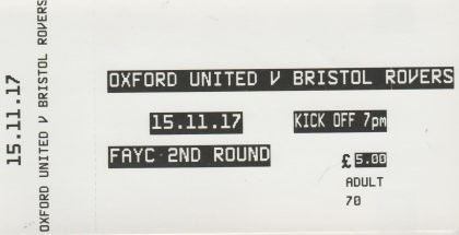 Oxford United Youth v Bristol Rovers Youth  15-Nov-2017