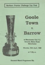 Goole Town v Barrow 25-Apr-1988