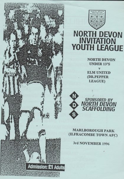North Devon U13 v Elm United 03-Nov-1996