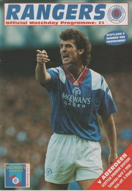 Glasgow Rangers v Aberdeen 02-Apr-1994