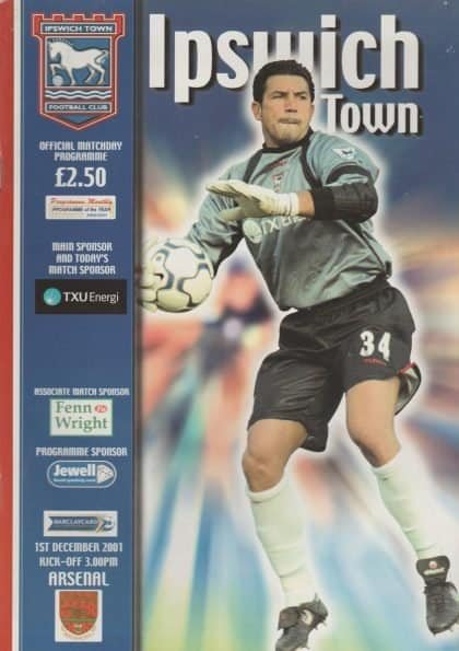 Ipswich Town v Arsenal 01-Dec-2001