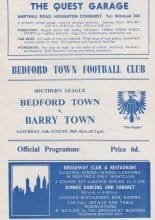 Bedford Town v Barry Town 16-Aug-1969
