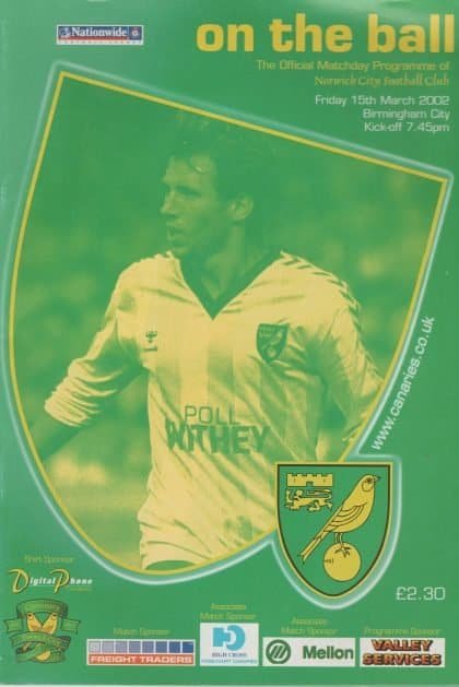 Norwich City v Birmingham City 15-Mar-2002