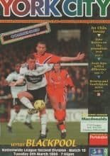 York City v Blackpool 09-Mar-1999