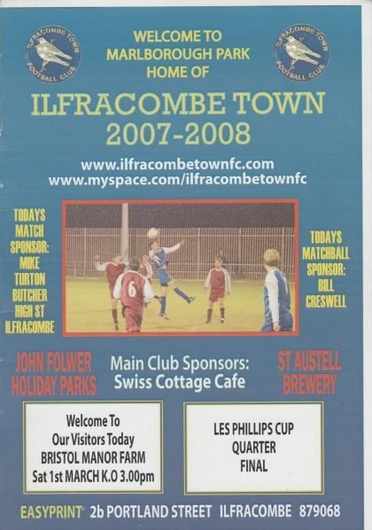 Ilfracombe Town v Bristol Manor Farm 01-Mar-2008
