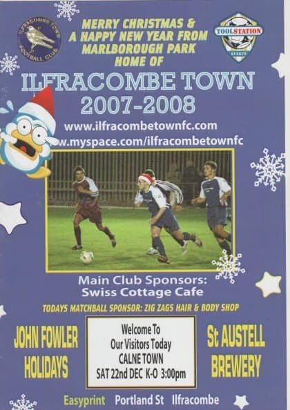 Ilfracombe Town v Calne Town 22-Dec-2017