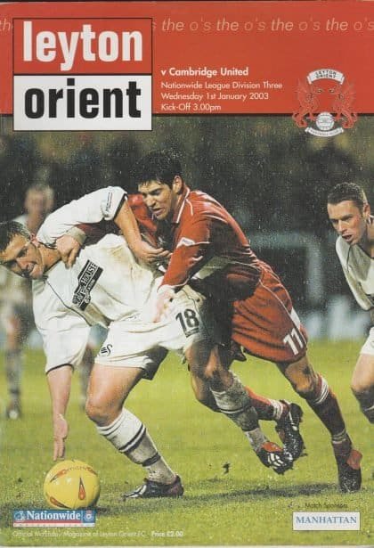 Leyton Orient v Cambridge United 01-Jan-2003