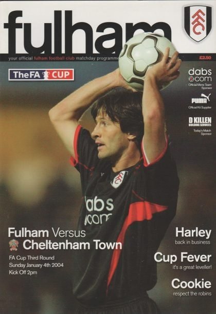 Fulham v Cheltenham Town  04-Jan-2004