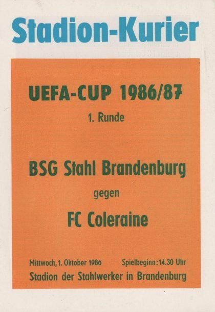 BSG Stahl Brandenburg v Coleraine  01-Oct-1986