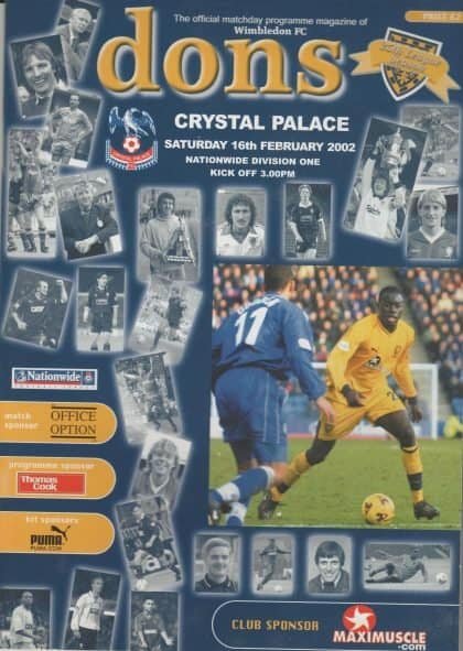 Wimbledon v Crystal Palace 16-Feb-2002
