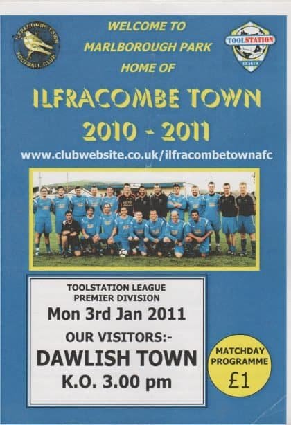 Ilfracombe Town v Dawlish Town 03-Jan-2011