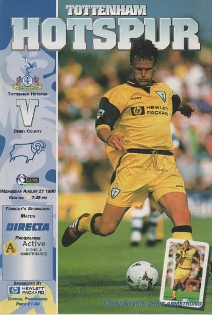 Tottenham Hotspur v Derby County 21-Aug-1996
