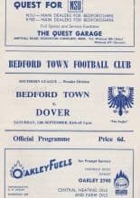 Bedford Town v Dover 12-Sep-1970