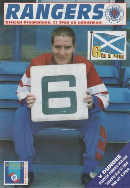 Glasgow Rangers v Dundee 14-May-1994