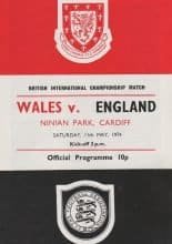 Wales v England 11-May-1974