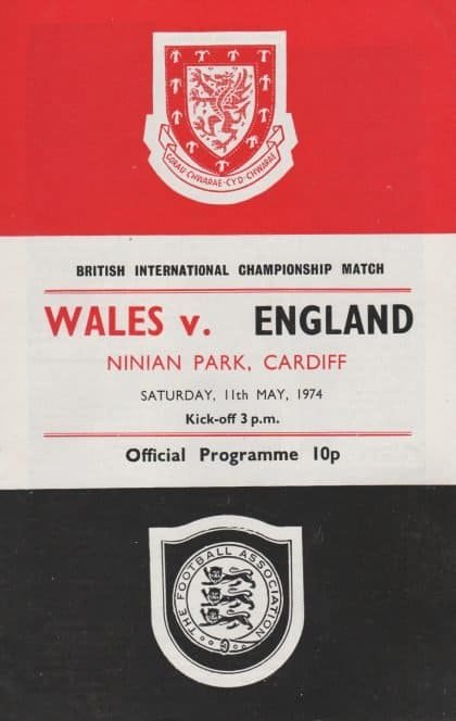 Wales v England 11-May-1974