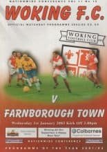 Woking v Farnborough Town 01-Jan-2003