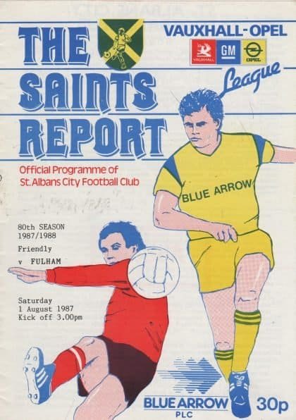 St Albans City v Fulham 01-Aug-1987
