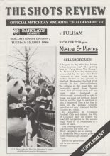 Aldershot v Fulham 25-Apr-1989
