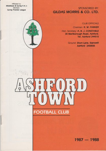 Ashford Town (Middlesex) v Fulham  28-Jul-1987