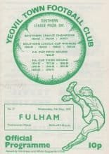Yeovil Town v Fulham 07-May-1975
