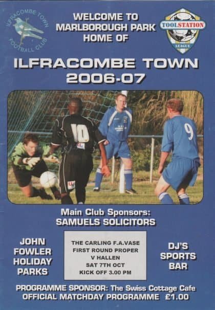 Ilfracombe Town v Hallen  07-Oct-2006