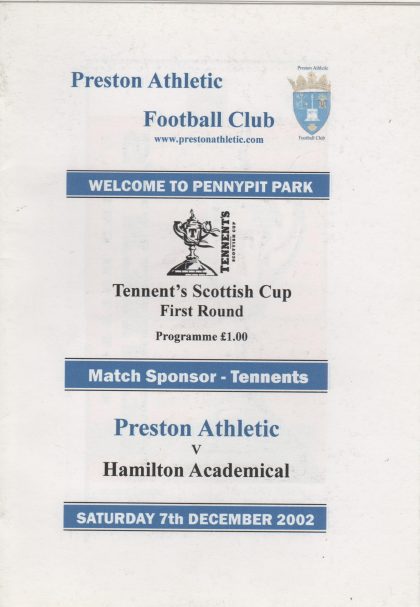 Preston Athletic v Hamilton Academical  07-Dec-2002