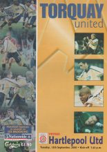 Torquay United v Hartlepool United 12-Sep-2000