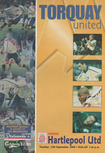 Torquay United v Hartlepool United 12-Sep-2000