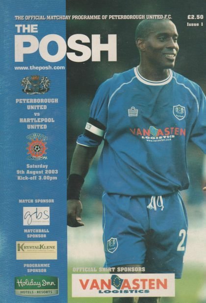Peterborough United v Hartlepool United  09-Aug-2003