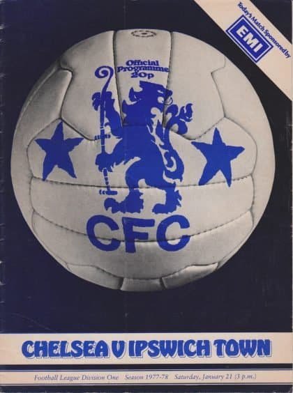Chelsea v Ipswich Town 21-Jan-1978