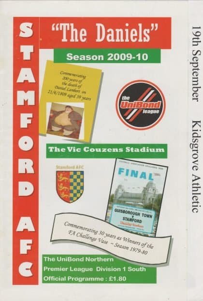 Stamford v Kidsgrove Athletic 19-Sep-2009