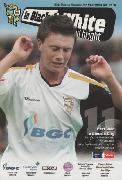 Port Vale v Lincoln City 11-Nov-2006